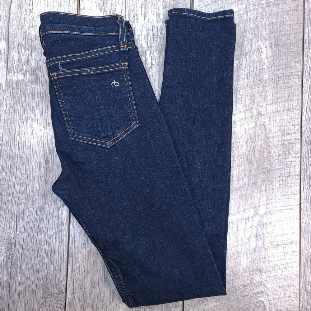 Rag & Bone Jeans Women 25 Dark Blue High Rise Skinny Heritage Denim Pants